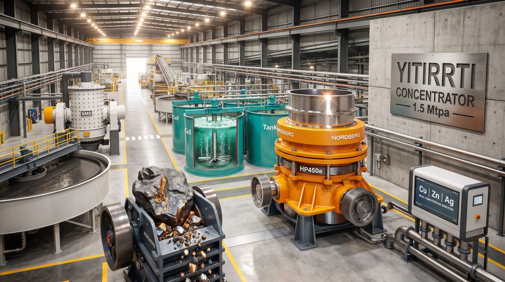Metso Yitirrti Processing Equipment: Cu-Zn-Ag Plant