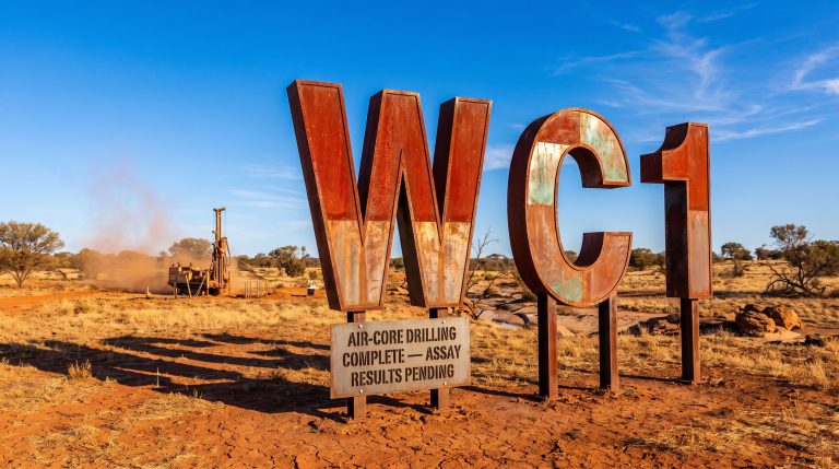 West Cobar Metals Ltd-WC1-WC1 air-core drilling site sign