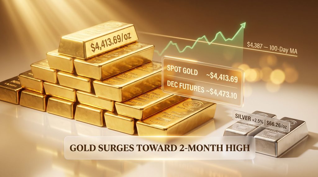 Gold Prices Surge Toward 2-Month High in 2026