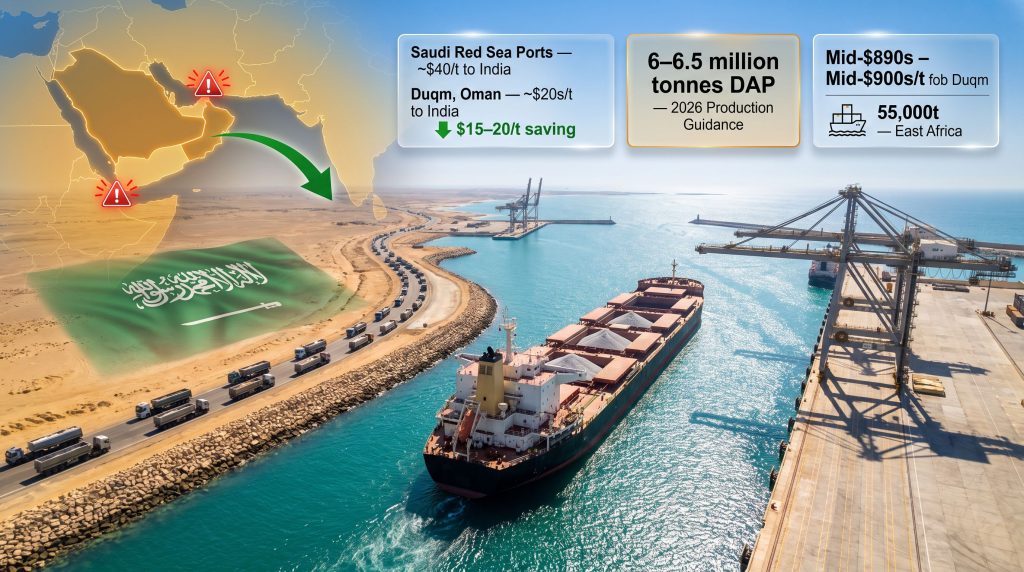 Maaden Exports DAP via Oman's Duqm Port