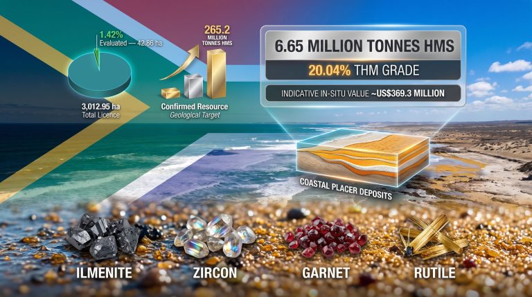 Kazera Sea Concession 2A: 6.65Mt HMS at 20% Grade