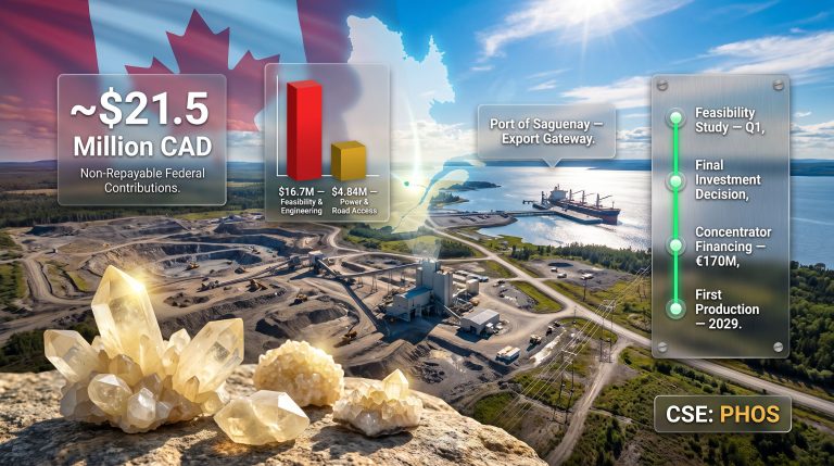 First Phosphate Secures $21.5M for Quebec Phosphate Mine