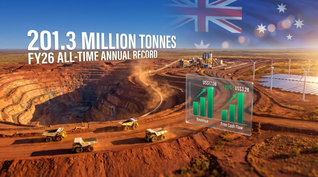 Fortescue Record Iron Ore Shipments: 201.3 Mt FY26
