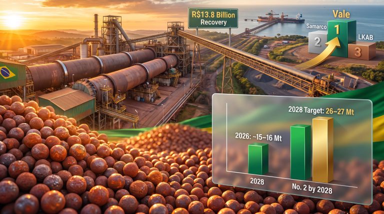 Samarco Regaining 2nd Iron Ore Pellet Exporter Spot