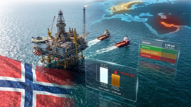 Norway Oil Output Falls 200,000 bpd in 2026