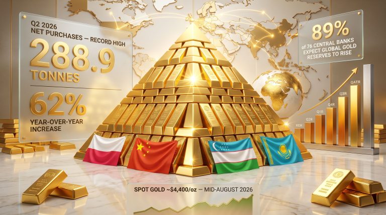 Central Bank Gold Buying: Record 289T in Q2 2026