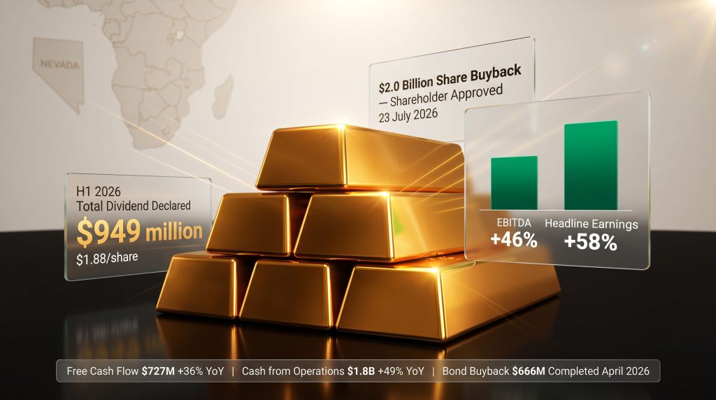 AngloGold Ashanti H1 2026 Dividends & Share Buyback