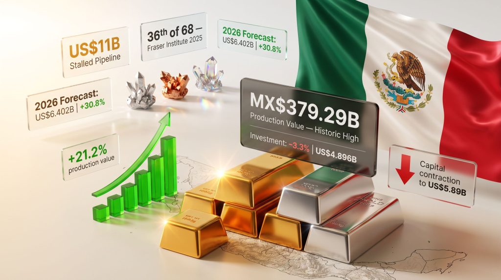 Mexico Mining Investment Fell 3.3% Amid Permit Crisis