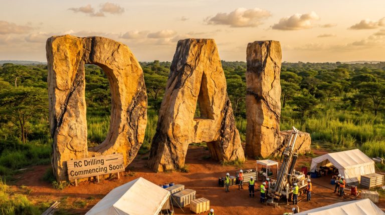 Dalaroo Metals Ltd-DAL-RC Drilling site with giant DAI stones