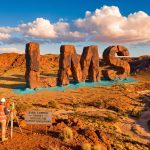 Litchfield Minerals Ltd-LMS-LMS survey monument in desert landscape