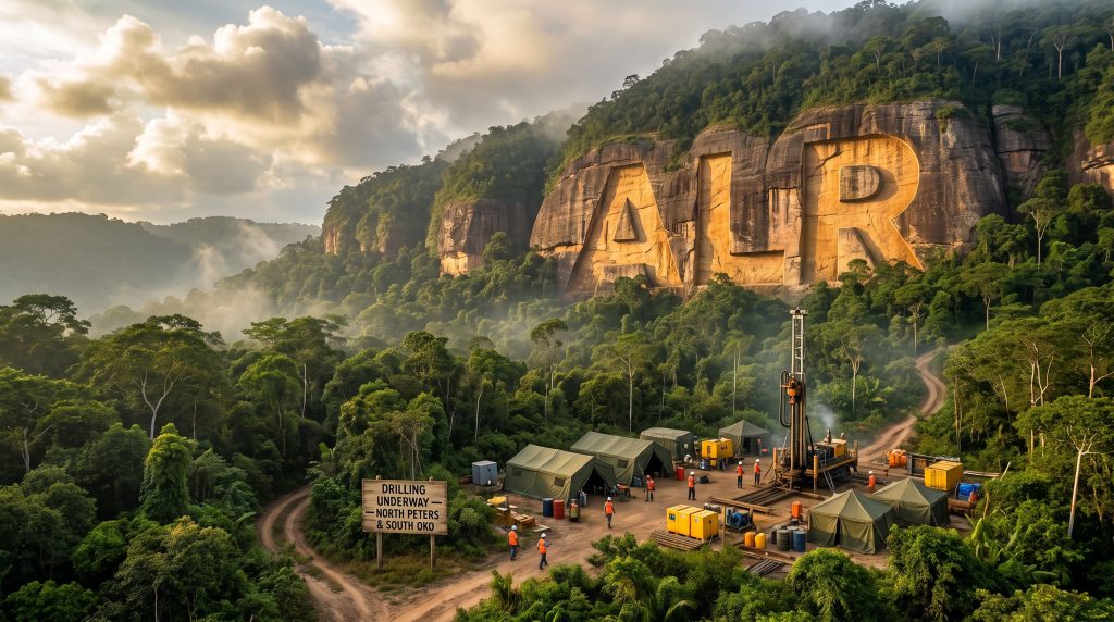 Altair Minerals Ltd-ALR-ALR drilling site in rainforest cliffs