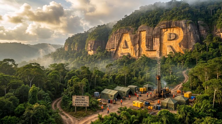 Altair Minerals Ltd-ALR-ALR drilling site in rainforest cliffs