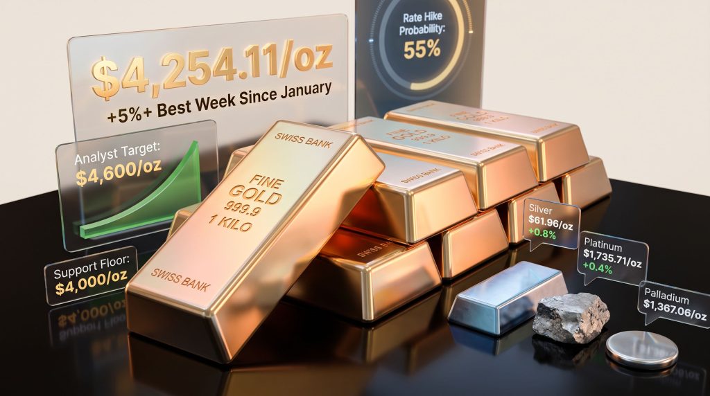Gold Heads for Best Week Since January 2026
