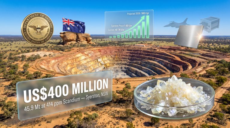 Syerston Scandium Project Wins $400M DoD Loan