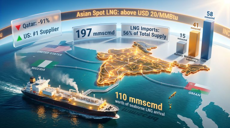 India Gas Demand Returns to Pre-Disruption Levels
