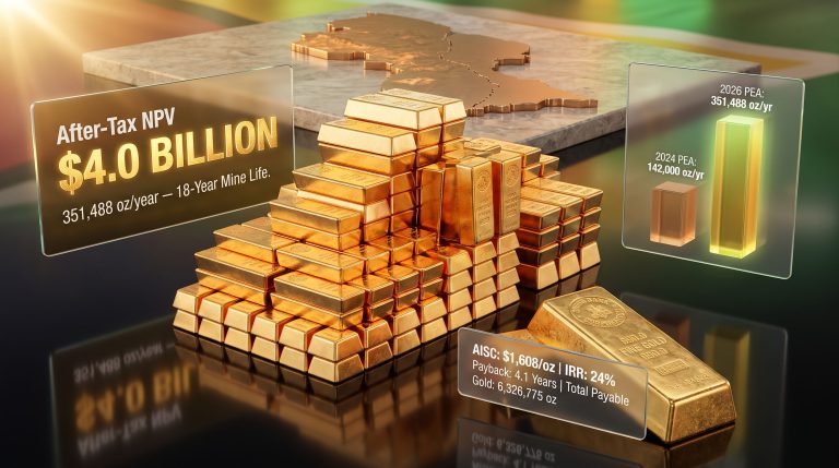 Omai Gold Mines PEA: $4B NPV & 351K oz/yr