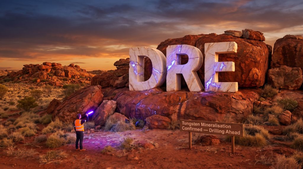 Dreadnought Resources Ltd-DRE-DRE tungsten mineralisation drilling ahead scene