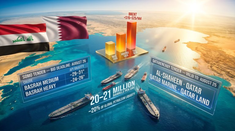 Iraq & Qatar Crude Tenders in the Strait of Hormuz
