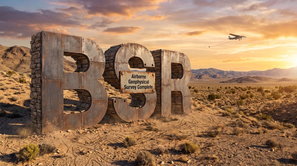 Bison Resources Ltd-BSR-BCR airborne geophysical survey desert scene