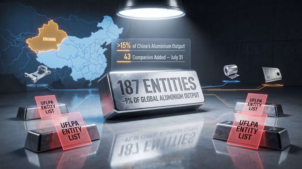US Adds Xinjiang Aluminium Firms to Forced Labour List