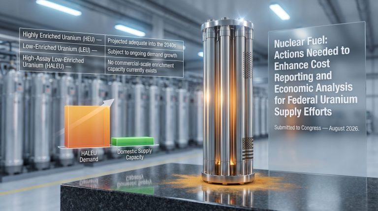 GAO Nuclear Fuel Report: HALEU & Supply Gaps 2026