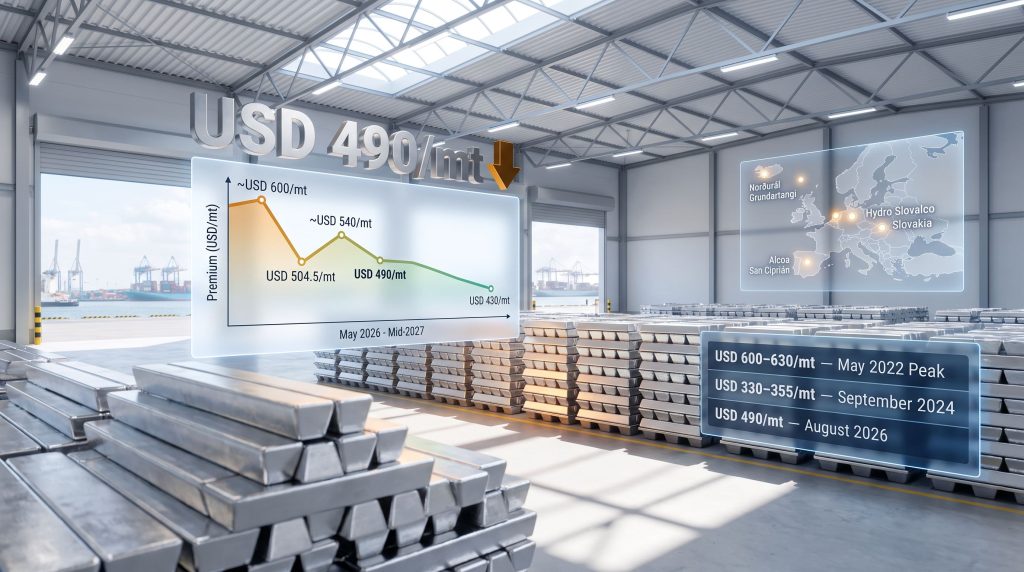 Europe Aluminium Duty-Paid Premium Falls 18% in 2026