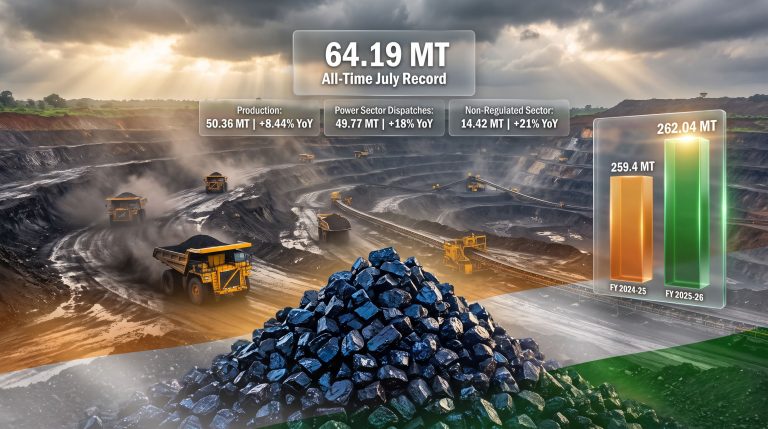 Coal India July 2026: Supplies Hit Record 64.2 MT
