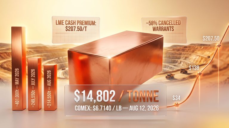 Copper Prices Surge Past $14,800: Supply Crunch 2026