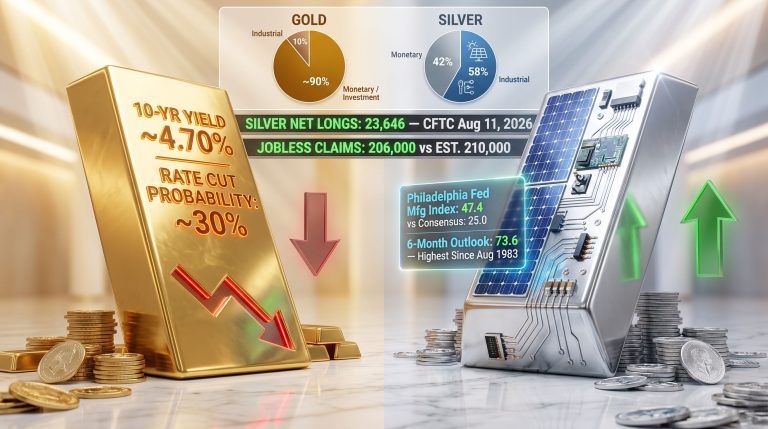 Why Is Gold Down and Silver Up Today? 2026