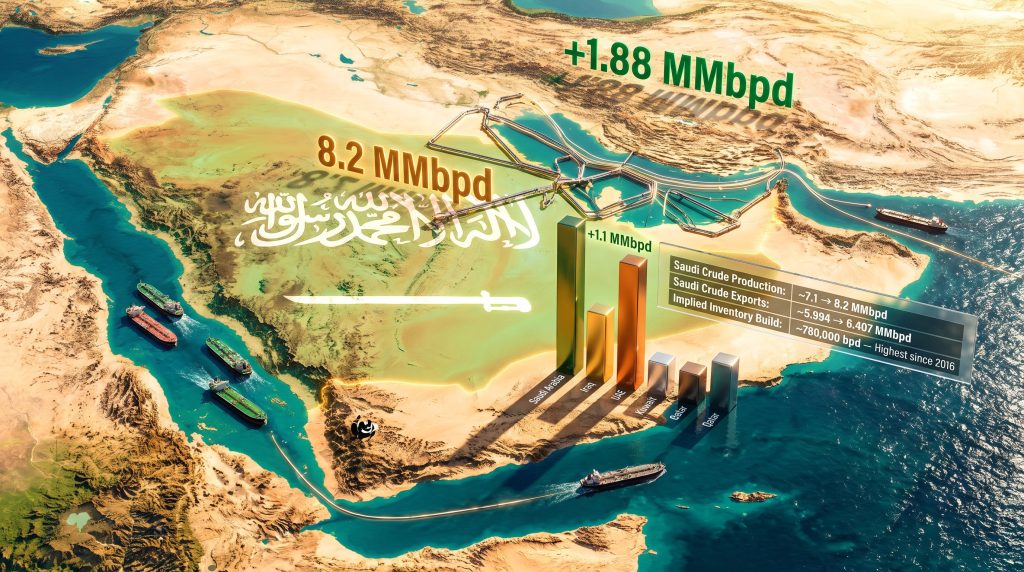 Saudi Crude Production Rebounds in July 2026