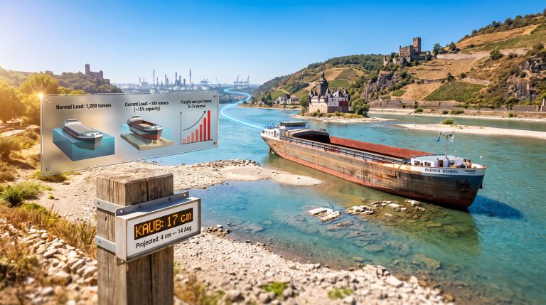 Rhine Barge Traffic Almost Halted: Supply Chain Crisis