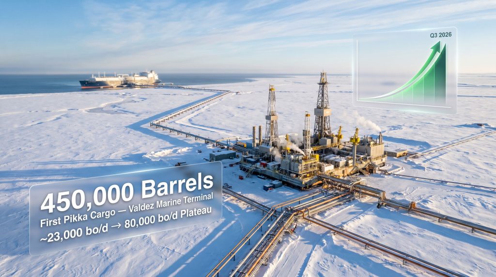 Santos Pikka First Crude Cargo: Alaska North Slope