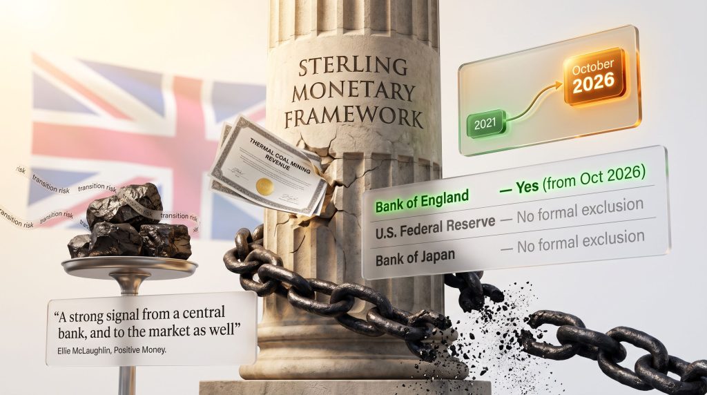 Bank of England Coal Bonds Policy: SMF Exclusion 2026
