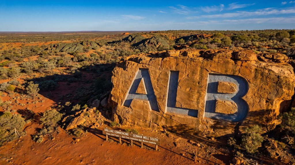 Albion Resources Ltd-ALB-ALB rock sign in Western Australia