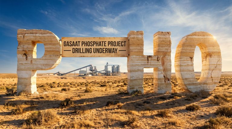 Phosco Ltd-PHO-Gasaat phosphate project drilling underway sign