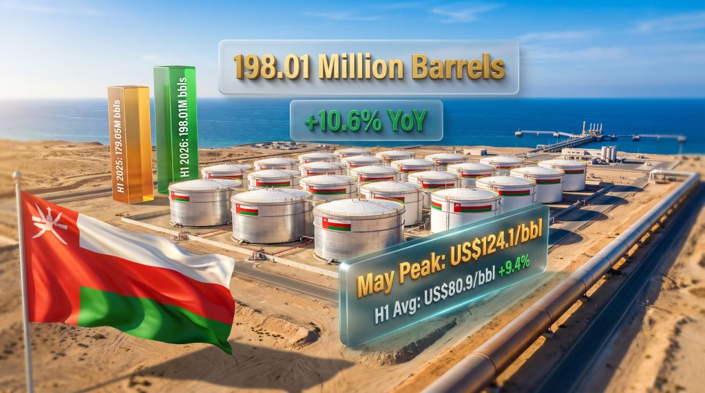 Oman Oil Output Rises 10.6% in H1 2026