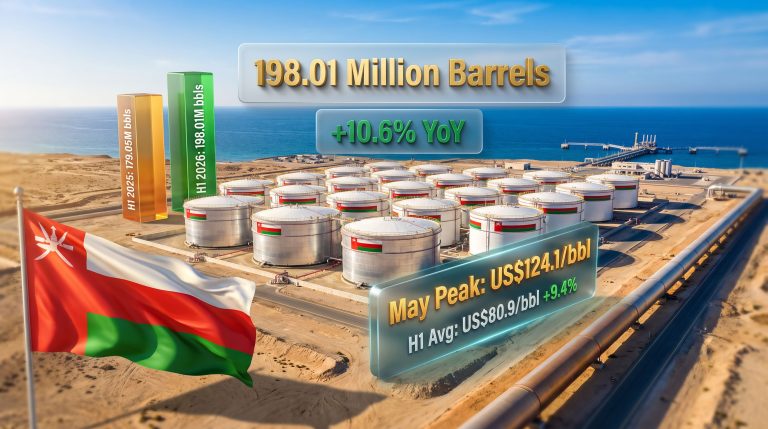Oman Oil Output Rises 10.6% in H1 2026