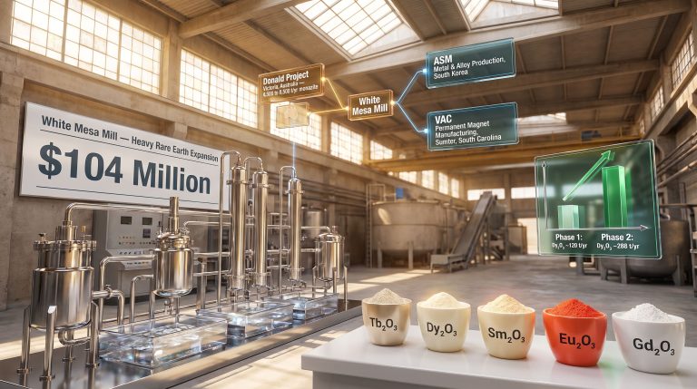 Energy Fuels Builds Heavy Rare Earth Plant in Utah