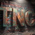 True North Copper Ltd-TNC-TNC letters carved in mine cave