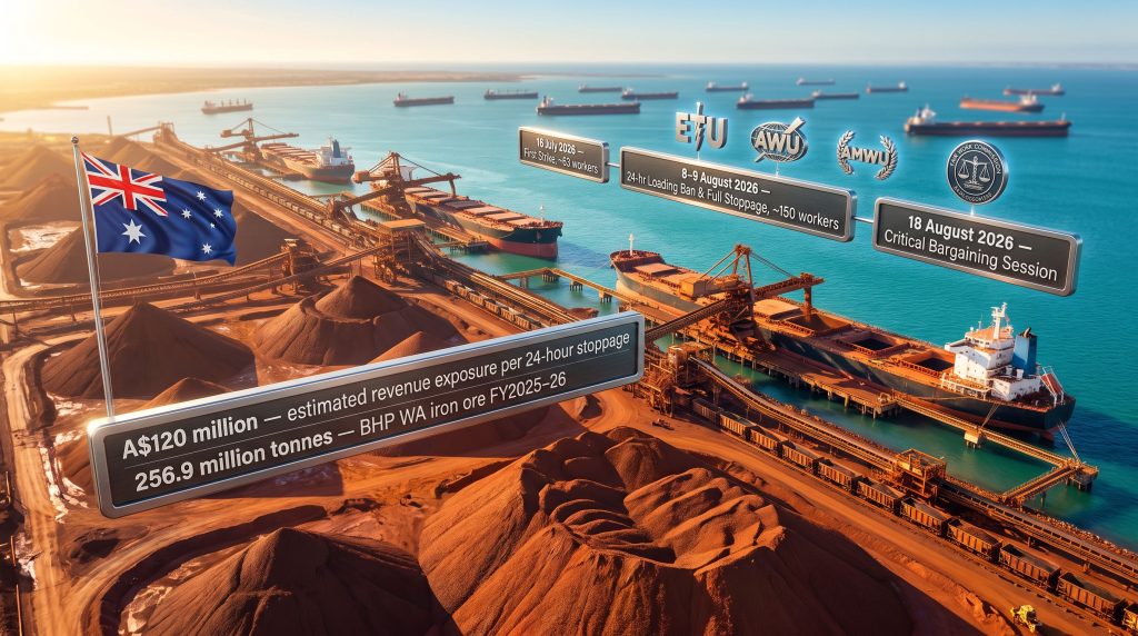 BHP Port Hedland Iron Ore Strike 2026 Impact