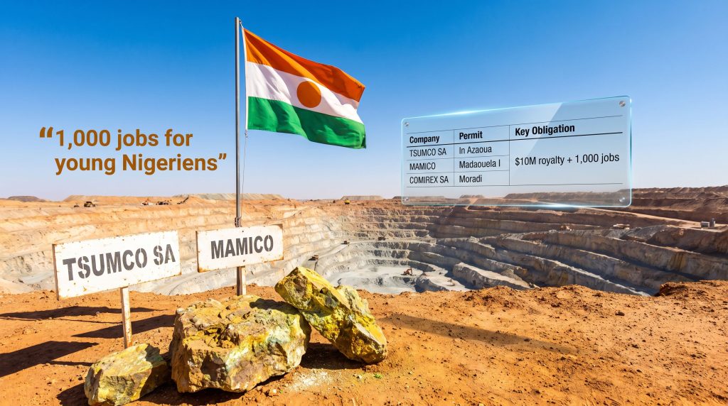 Niger Uranium Permits Granted to National Companies