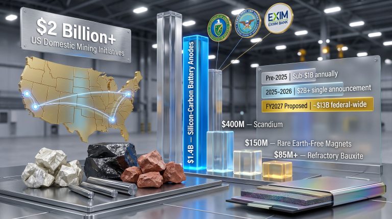 US Domestic Mining Initiatives: $2B+ Federal Funding