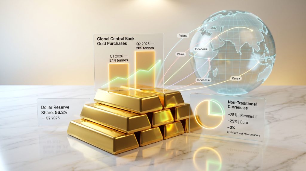 Gold Buying Rises as Dollar Reserve Share Declines