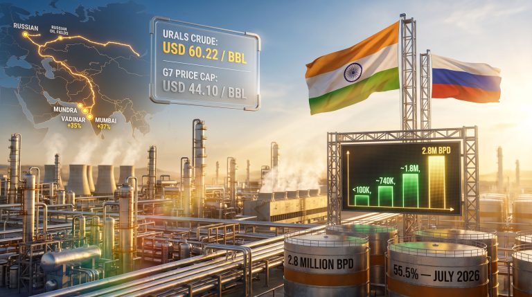 India's Russian Crude Imports Hit Record 2nd Month