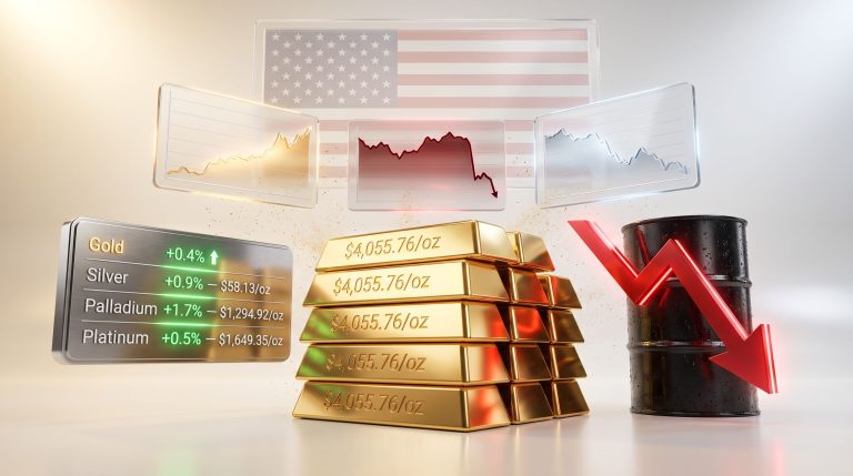 Gold Firms as Oil Slumps After Trump-Iran Pause