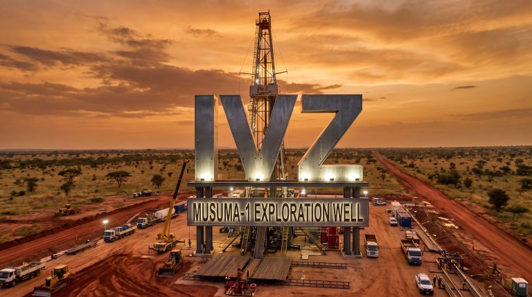 Invictus Energy Ltd-IVZ-IVZ Musuma-1 exploration well at sunset