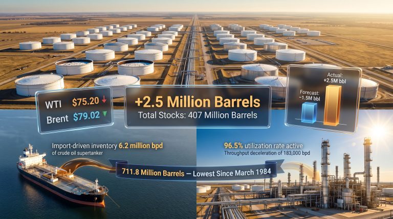 US Crude Inventories Rise as Refinery Runs Ease