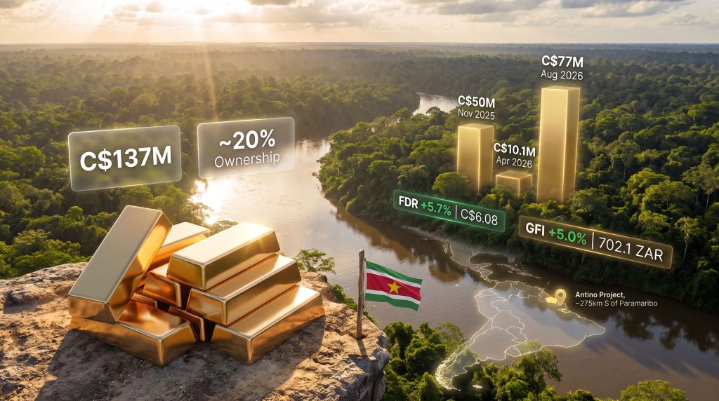 Gold Fields Backs Founders Metals' Antino Gold Project