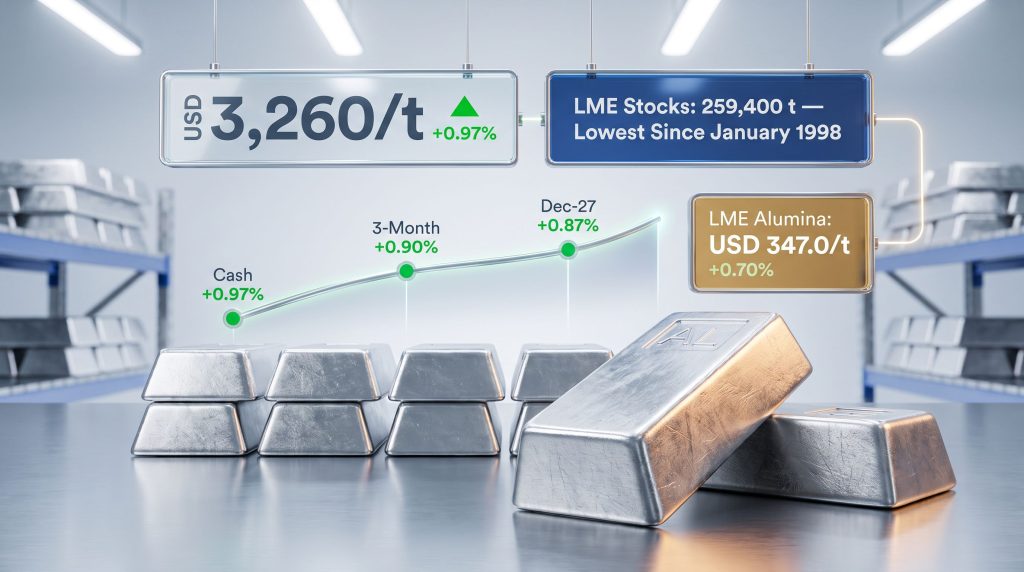 LME Aluminium Prices Rise as Exchange Stocks Hit Lows