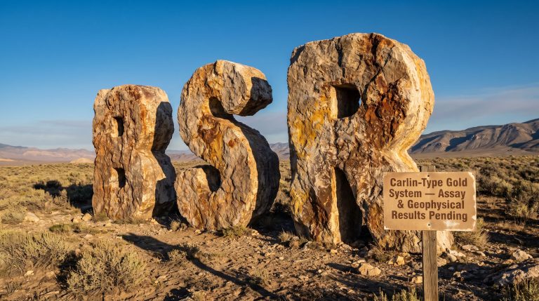 Bison Resources Ltd-BSR-Carlin-Type Gold System desert rock formation